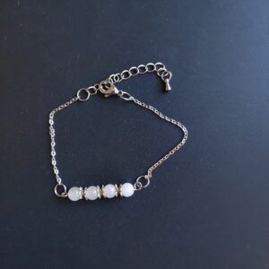Bracelet chaîne Quartz rose