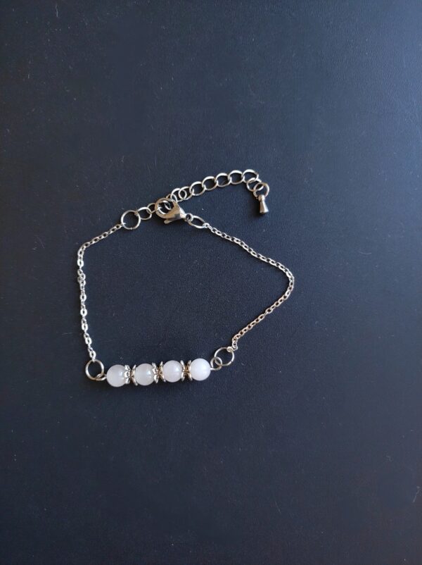 Bracelet chaîne Quartz rose