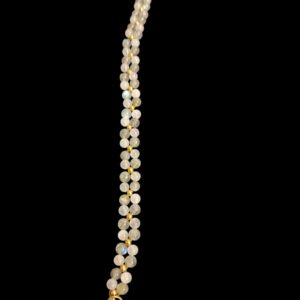 Bracelet double Labradorite et Quartz rose véritable en 4mm
