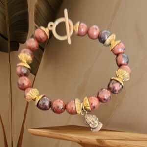 Bracelet Obsidienne acajou véritable en 8mm