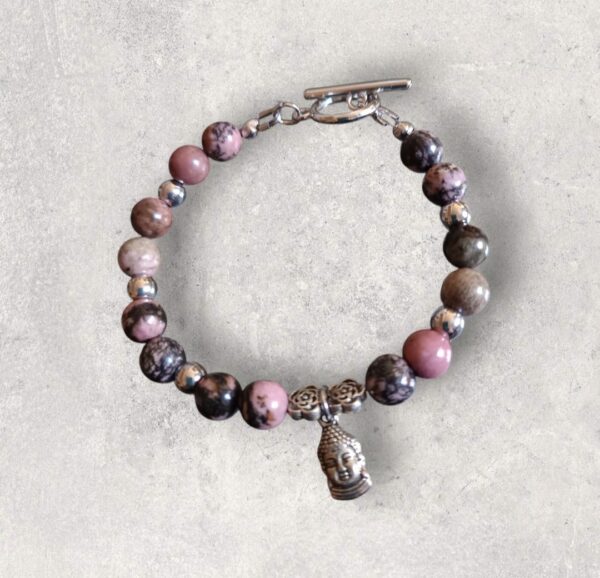 Bracelet Rhodonite véritable en 8mm