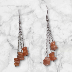 Boucles d'oreilles AI et Pierre de soleil véritable