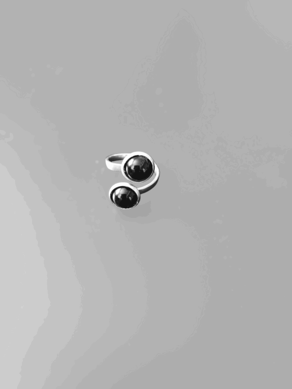 Bague double AI Onyx véritable