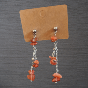 Boucles d'oreilles Cornaline véritable