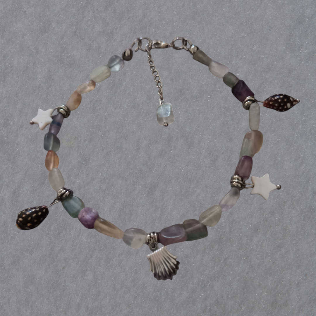 Chaîne de cheville Fluorite véritable