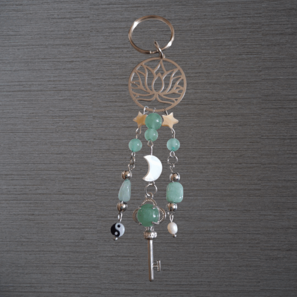 Porte-clés Aventurine verte véritable
