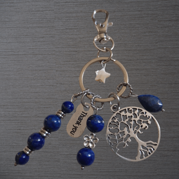 Porte-clés Lapis Lazuli véritable