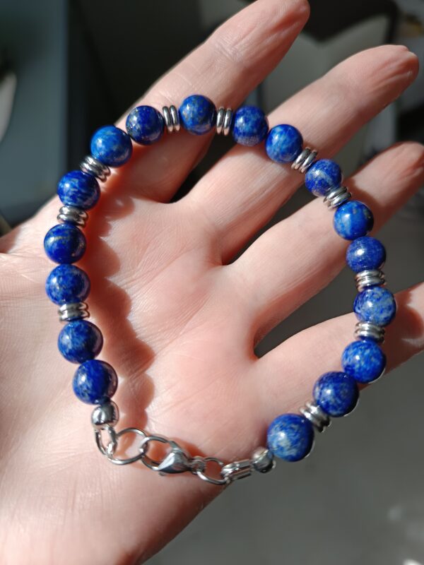 Panier réservé Danielle, Bracelet homme Lapis lazuli véritable en 8mm