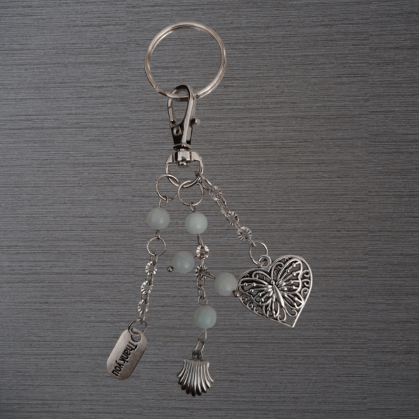 Porte-clés Aigue-marine véritable